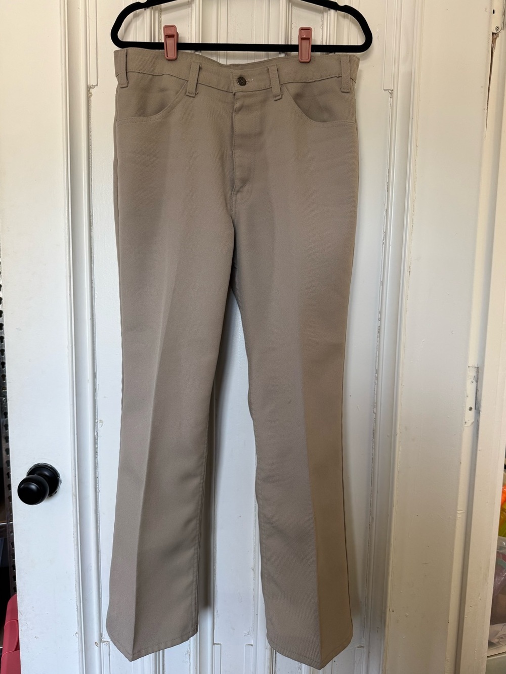 Vintage 70s Levis Sta-Prest 517 Beige Pants Men's size 35x30